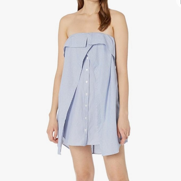 Fun Dolce Vita faux buttoned shirt dress- strapless or w/ removable straps - Picture 5 of 5